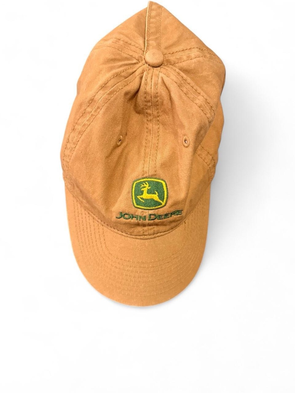 John Deere Tan Cap with Green & Yellow Logo